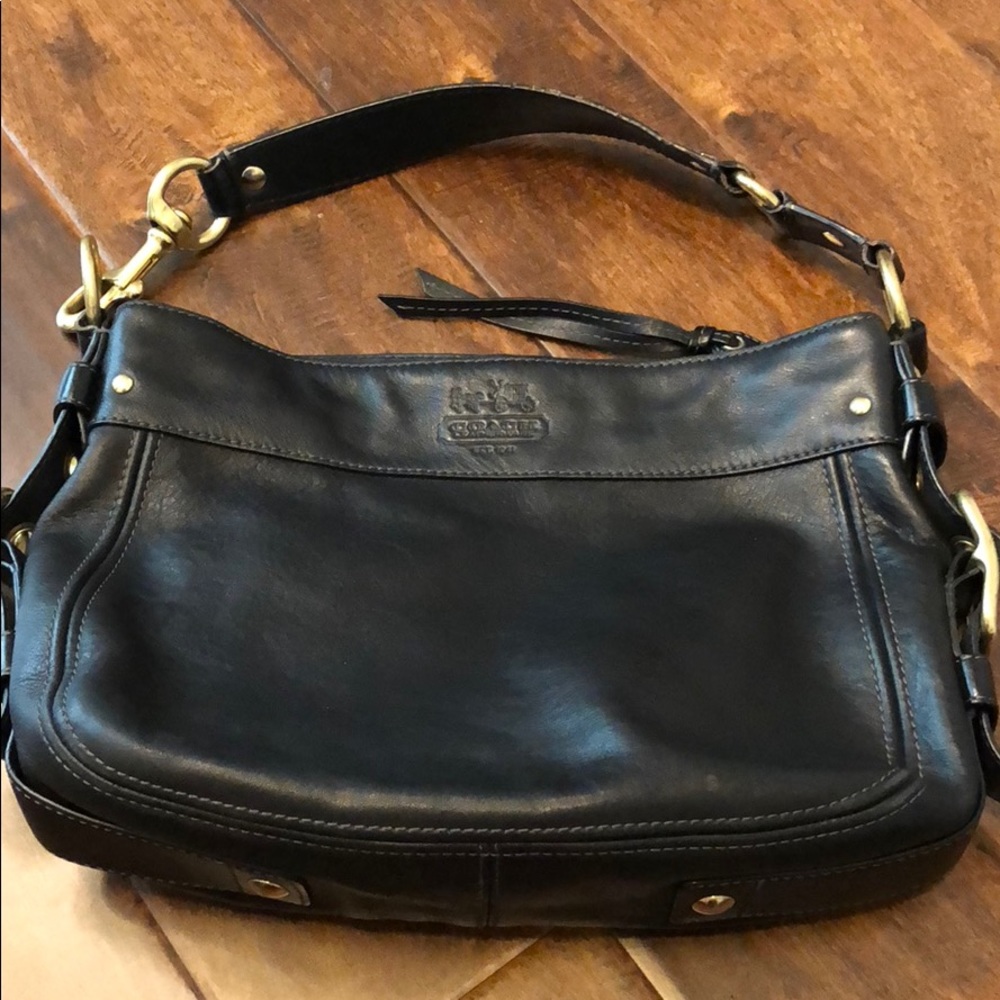 Authentic Coach black Zoe bag purse